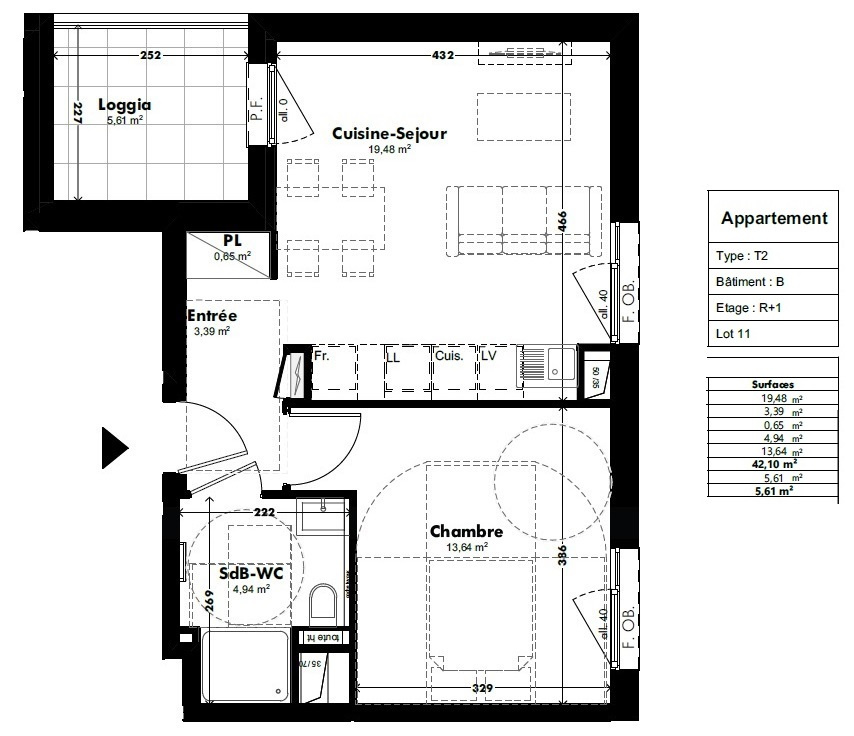 Vente Appartement 42m² 2 Pièces à Hoenheim (67800) - Dromson Immobilier